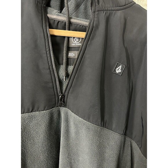 Vintage Y2K Volcom Hoodie Mens XL Faded Surf Skate Heavy 1/4 Zip Sweatshirt - Picture 3 of 6